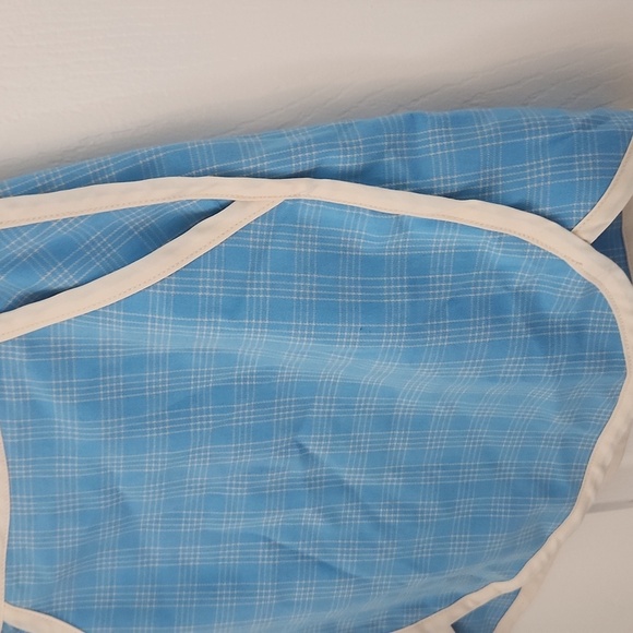 Urban Outfitters Light Baby Blue Checkered Plaid Mini Skirt Zip Up XS - Picture 2 of 7